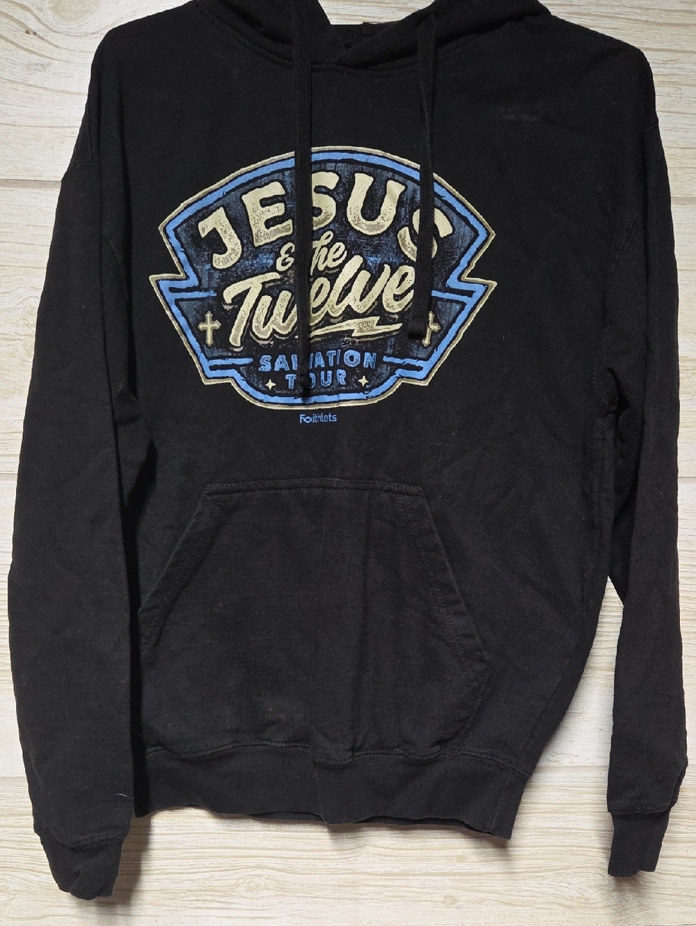 Black 'Jesus & the Twelve' Graphic Pullover Hoodie